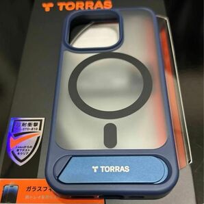 未使用　TORRAS iPhone15pro ケース　キック付　ガラスフィルム付