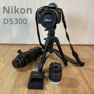 ニコン D5300 デジカメ 一眼レフ レンズ 充電 スタンド付 Nikon デジタルカメラ AF-P NIKKOR 70-300 バッテリーチャージャー MH-24 ETC0278