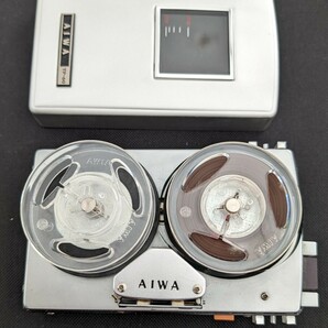 [1960年代希少な化粧箱入、音声出力不良] AIWA TP-60 超小型 オープンリール テープレコーダー ポータブルの画像5