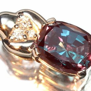 OL11344T【1円～】新品仕上【RK宝石】クレサンベール 極上アレキサンドライト 特大2.31ct!! 極上ダイヤモンド Pt950 高級ペンダントヘッドの画像2