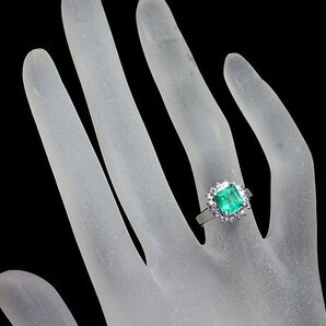 OM11375T【1円～】新品【RK宝石】≪Emerald≫ 美しいテリ艶!! 極上エメラルド 大粒1.17ct!! 極上ダイヤモンド Pt900 高級リング ダイヤの画像6