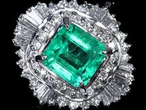 ZV11351T【1円～】新品【RK宝石】≪Emerald≫ 豪華絢爛! 極上エメラルド 大粒1.7ct! 極上ダイヤモンド 0.75ct Pt900 超高級リング ダイヤ_画像3