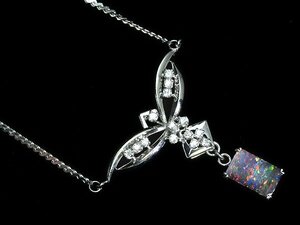 MK11387T【1円～】新品仕上【RK宝石】≪opal≫ 魅惑の遊色 極上ボルダーオパール 大粒1.69ct 極上ダイヤモンド Pt900 Pt850 高級ネックレス