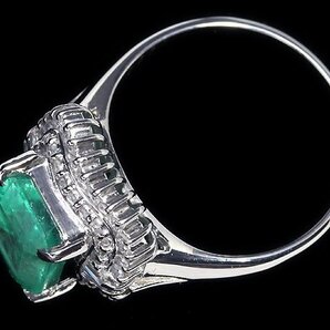 UZ11352T【1円～】新品【RK宝石】≪Emerald≫ テリのある輝き!! 極上エメラルド 大粒2.264ct 極上ダイヤモンド Pt900 高級リング ダイヤの画像5