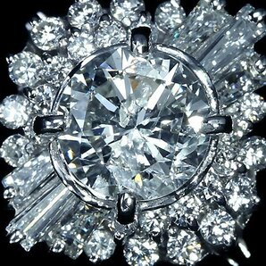 IOM11174SS【1円～】新品【RK宝石】《Diamond》上質ダイヤモンド 特大1.018ct 極上脇石ダイヤモンド 総計1.00ct Pt900 超高級リング ダイヤの画像1