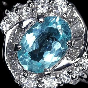 IML10939SS【売り切り】新品【RK宝石】≪Paraiba≫ 極上パライバトルマリン 特大1.232ct 極上ダイヤモンド 0.53ct Pt900 超高級リングの画像1