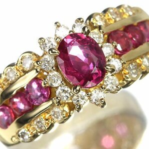 OG11362T【1円～】新品仕上【RK宝石】≪RUBY≫ ジュエリーマキ 極上ルビー 0.52ct 極上脇石ルビー 極上ダイヤモンド K18 高級リング ダイヤの画像2