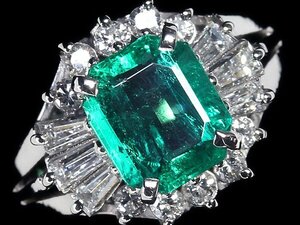 OG11374T【1円～】新品【RK宝石】≪Emerald≫ 抜群のテリ艶!! 極上エメラルド 大粒0.94ct!! 極上ダイヤモンド Pt900 高級リング ダイヤ