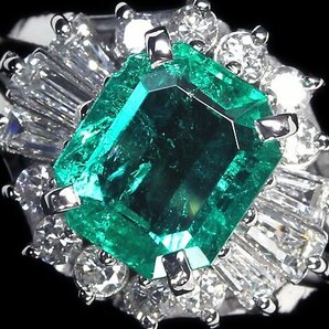 OG11374T【1円～】新品【RK宝石】≪Emerald≫ 抜群のテリ艶!! 極上エメラルド 大粒0.94ct!! 極上ダイヤモンド Pt900 高級リング ダイヤの画像3