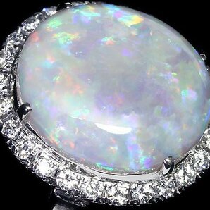 KO11377T【1円～】新品【RK宝石】≪opal≫ 魅惑の遊色!! 極上オパール 特大6.45ct!! 極上ダイヤモンド Pt850 高級リング ダイヤの画像4