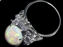 MI11355T【1円～】新品【RK宝石】≪opal≫ 魅惑の遊色!! 極上オパール 大粒3.81ct!! 極上ダイヤモンド Pt900 高級リング ダイヤ_画像5