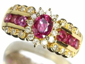 OG11362T【1円～】新品仕上【RK宝石】≪RUBY≫ ジュエリーマキ 極上ルビー 0.52ct 極上脇石ルビー 極上ダイヤモンド K18 高級リング ダイヤ