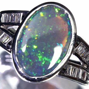 UI11382T【1円～】新品【RK宝石】≪opal≫ 神秘の宝石!! 上質ブラックオパール 大粒2.75ct!! 極上ダイヤモンド Pt900 高級リング ダイヤの画像1