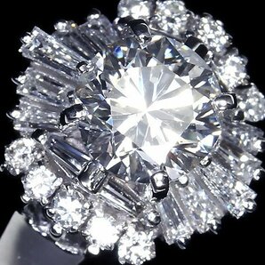 IML11156SS【1円～】新品【RK宝石】《Diamond》SI-2 極上ダイヤモンド 特大1.004ct!! 極上脇石ダイヤモンド Pt900 超高級リング ダイヤの画像4