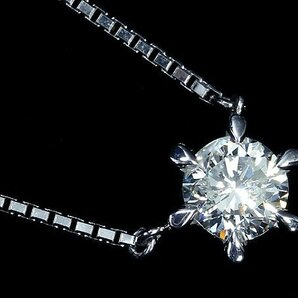 IIL11328S【1円～】新品仕上【RK宝石】≪DIAMOND≫ ジュエリーマキ 極上ダイヤモンド 特大1.01ct!! Pt850 超高級 一粒ダイヤ ネックレスの画像2