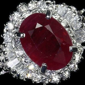 UV11335S【1円～】新品【RK宝石】≪RUBY≫ 濃厚ルビーレッドの輝き!! 上質ルビー 大粒1.59ct!! 極上ダイヤモンド Pt900 高級リング ダイヤの画像1