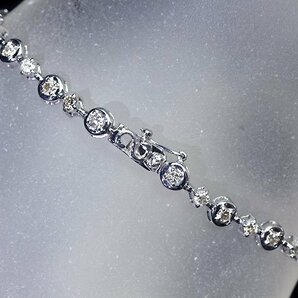 ZL11412D【1円～】新品【RK宝石】≪Diamond≫ 極上ブラウンダイヤモンド 総計2.00ct!! K18WG 超高級 テニス フルエタニティ ブレスレットの画像2