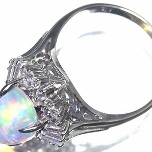 MO11218T【1円～】新品【RK宝石】≪opal≫ 極上ウォーターオパール 大粒3.75ct!! 極上ダイヤモンド 総計0.6ct Pt900 高級リング ダイヤの画像5