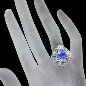 IGK11207T【1円～】新品【RK宝石】≪Sapphire≫ 極上非加熱サファイア 特大3.65ct!! 極上ダイヤモンド 総計1.738ct Pt900 超高級リングの画像6