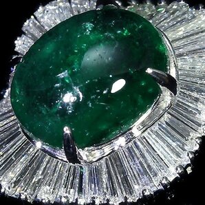 GL11149SS【1円～】新品【RK宝石】≪Emerald≫ 上質エメラルド 大粒2.65ct! 極上ダイヤモンド 総計0.91ct Pt900 高級リング ダイヤの画像2