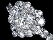 IVL11234SS【1円～】新品【RK宝石】《Diamond》ハートシェイプ 極上ダイヤモンド 特大1.018ct 極上脇石ダイヤ 0.94ct Pt950 超高級リング_画像4