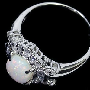 MO11333S【1円～】新品【RK宝石】≪opal≫ 神秘の宝石!! 上質オパール 大粒1.00ct!! 極上ダイヤモンド 総計0.5ct K18WG 高級リング ダイヤの画像5