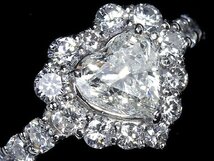 IVL11234SS【1円～】新品【RK宝石】《Diamond》ハートシェイプ 極上ダイヤモンド 特大1.018ct 極上脇石ダイヤ 0.94ct Pt950 超高級リング_画像2