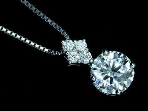 IVM11449SS[1 jpy ~] new goods finish [RK gem ] Esthe -ru finest quality diamond extra-large 1.065ct!! finest quality side stone diamond Pt900 Pt850 super high class necklace diamond 