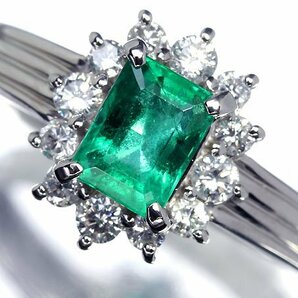 OU11456T【1円～】新品仕上【RK宝石】《Emerald》ジュエリーマキ 極上エメラルド 大粒0.89ct 極上ダイヤモンド Pt850 高級リング ダイヤの画像1