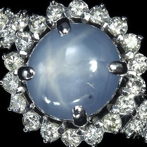 KG11460T【1円～】新品【RK宝石】≪Star Sapphire≫ 上質非加熱スターサファイア 大粒5.31ct! 極上ダイヤモンド K18WG 高級リング ダイヤの画像5