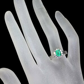 OU11456T【1円～】新品仕上【RK宝石】《Emerald》ジュエリーマキ 極上エメラルド 大粒0.89ct 極上ダイヤモンド Pt850 高級リング ダイヤの画像4