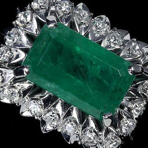 GM11476T【1円～】新品【RK宝石】≪Emerald≫ 鮮やかな色彩!! 天然エメラルド 特大4.17ct!! 極上ダイヤモンド Pt900 高級リング ダイヤの画像1