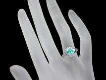 OR11474T【1円～】新品仕上【RK宝石】《Emerald》三越ジュエリー 極上エメラルド 大粒0.97ct 極上ダイヤモンド Pt900 高級リング ダイヤ_画像6