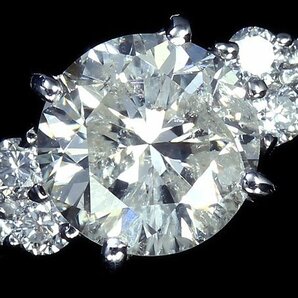 IGG11167SS【1円～】新品【RK宝石】《Diamond》豪華絢爛! 極上ダイヤモンド 特大1.898ct! 極上脇石ダイヤモンド Pt900 超高級リング ダイヤの画像3