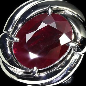 OR11363T【1円～】新品【RK宝石】≪Ruby≫ 妖艶なルビーレッド!! 極上天然ルビー 特大2.85ct!! Pt900 超高級リングの画像4