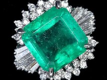 IIM10933S【1円～】新品【RK宝石】≪Emerald≫ テリのある輝き! 極上エメラルド 特大3.06ct!! 極上ダイヤモンド Pt900 超高級リング ダイヤ_画像1