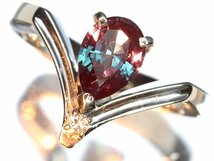 KO11569S【1円～】新品仕上【RK宝石】クレサンベール 極上アレキサンドライト 特大1.04ct!! 極上ダイヤモンド Pt900 高級リング ダイヤ_画像2