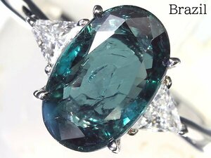 MW11009S [Продано] Новинка [RK Gemstone] Бразильский Лучший Мистер / Мисс Алечидрит Супер Большой 3.093ct Превосходный Бриллиант Pt950 Ультра Роскошное Кольцо Бриллиант