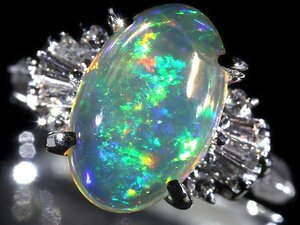 KU8639S【売り切り】新品【RK宝石】≪opal≫ 魅惑の遊色!! 極上ファイアオパール 大粒2.94ct!!! 極上ダイヤモンド Pt900 高級リング ダイヤ