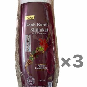 シカカイシャンプー　3本セット　　　PATANJALI Kesh Kanti 赤ちゃん、ペットにも