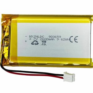 未使用 DC 3.7V 2600mah 903759 充電可能リチウム電池