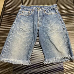 USA製 80s 90s levis 赤耳 501 カットオフ 32インチ ビンテージ vintage 555 バレンシア 赤タブ欠損してます