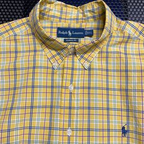 ラルフローレン Ralph Lauren 長袖 ボタンダウンシャツ チェック XXLサイズ 大きいサイズ 身幅70センチ レアの画像1