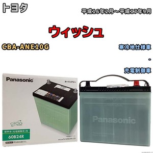 国産 バッテリー パナソニック circla(サークラ) トヨタ ウィッシュ CBA-ANE10G 平成16年2月～平成17年9月 N-60B24RCR