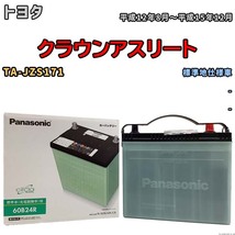 国産 バッテリー パナソニック circla(サークラ) トヨタ クラウンアスリート TA-JZS171 平成12年8月～平成15年12月 N-60B24RCR_画像1