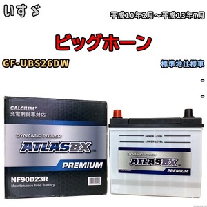 バッテリー ATLAS ATLASBX PREMIUM いすゞ ビッグホーン GF-UBS26DW 平成10年2月～平成13年7月 NF90D23R