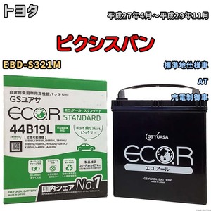 国産 バッテリー GSユアサ ECO.R STANDARD トヨタ ピクシスバン EBD-S321M 平成27年4月～平成29年11月 EC44B19LST