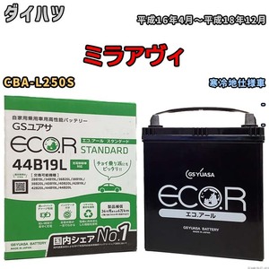 国産 バッテリー GSユアサ ECO.R STANDARD ダイハツ ミラアヴィ CBA-L250S 平成16年4月～平成18年12月 EC44B19LST