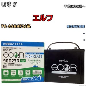 国産 バッテリー GSユアサ ECO.R HIGH CLASS いすゞ エルフ TC-ASH4F23系 平成16年9月～ EC90D23RHC