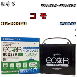 国産 バッテリー GSユアサ ECO.R HIGH CLASS いすゞ コ　モ CBA-JCSGE25 平成19年8月～平成24年7月 EC90D23RHC